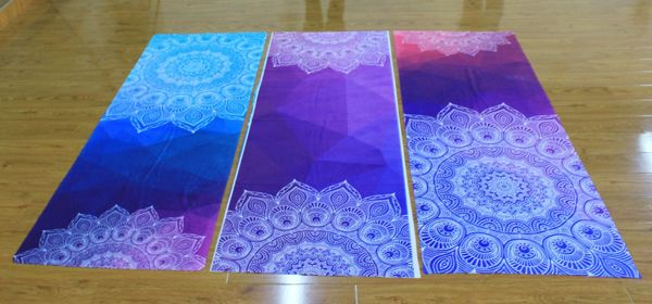 

183*63cm classic mandola yoga towel diamond texture non-slip portable travel mat pilates cover fitness blanket blankets