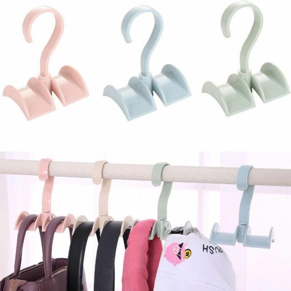 

hooks & rails 360-degree rotation closet organizer rod hanger handbag storage purse hanging rack holder hook bag home