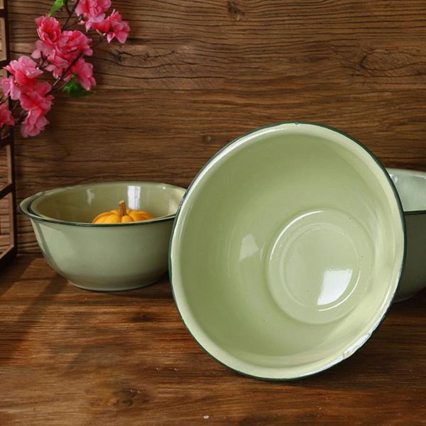 

bowls 2pcs thickened vintage style containers storage basins