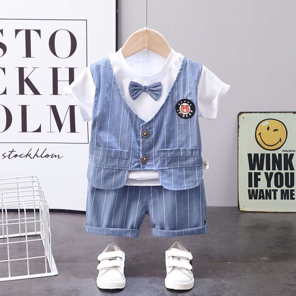 

children's suit vest children's summer short sleeve fashion korean clothes, White