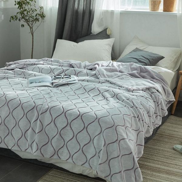 

blankets flannel soft warm coral fleece blanket winter sheet bedspread faux fur plaid sofa