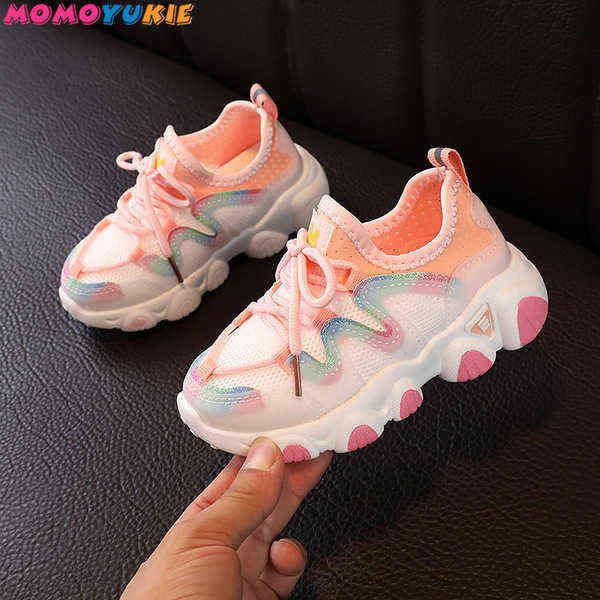

size 21-30 children damping casual sneakers boys wear-resistant sneakers girls lightweight shoes baby shoes with breathable g1126, Black;red