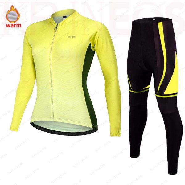 

racing sets ropa ciclismo winter cycling jersey women thermal fleece clothing set long sleeve clothes warm jecket offroad bike bib pants, Black;blue
