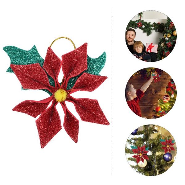 

christmas decorations 6pcs home holiday pendants tree flower