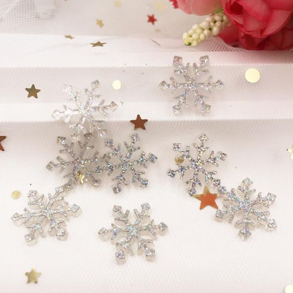 

decorative objects & figurines colorful glitter snowflake flat back rhinestone acrylic sheet miniature pattern applique scrapbook diy home d