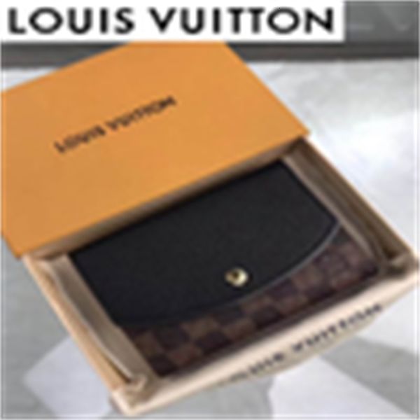 

long snap n60044 brand compact fold short designer women's wallet luxury women real leather ko6w wallet chain wallets black two purse c