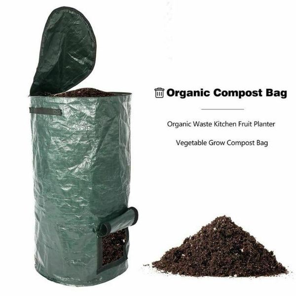 

planters & pots collapsible garden yard compost bag lid environmental organic ferment waste collector refuse sacks composter bin abs materia