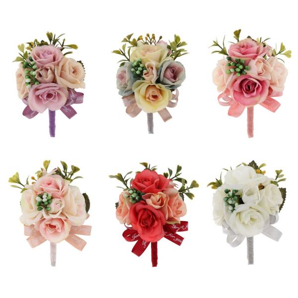 

wedding flower corsage groom bridal man boutonniere prom party decor decorative flowers & wreaths