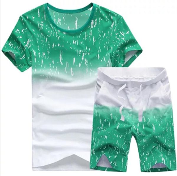 

men's tracksuits tracksuit men summer short sleeve casual tshirt shorts mens sweatsuit 2pc tee +sweatpant male set moleton masculino 3x, Gray