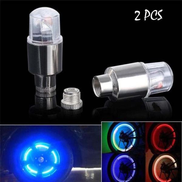

modules 2pcs bike motorcycle wheel tire tyre valve cap neon led flash light decorative lights night safety 2021
