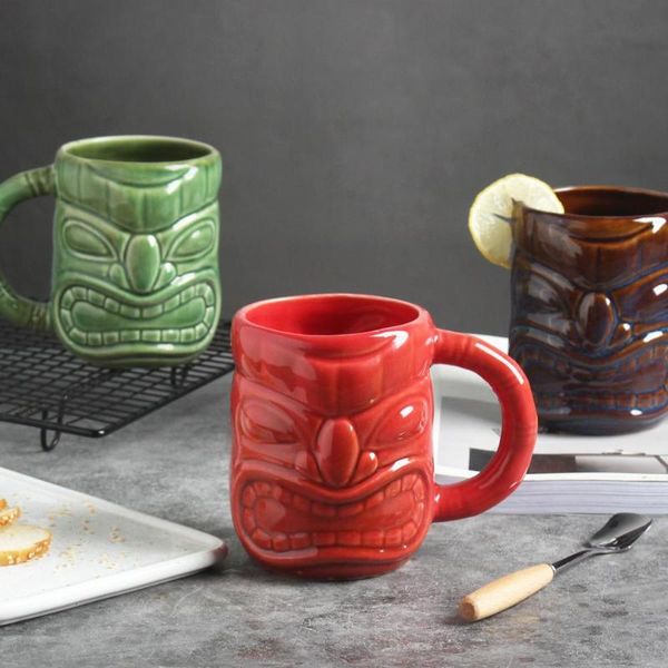 

mugs ceramic cup personalized water bar grimace hawaii tiki home couple coffee milk