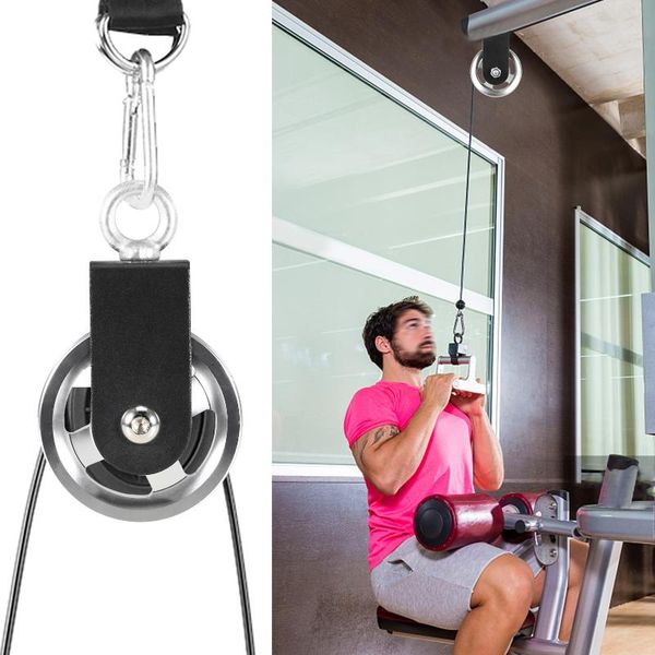 

silent cable pulley 360 degree detachable rotation traction wheel system diy attachment for home gym lifting fitness accessories