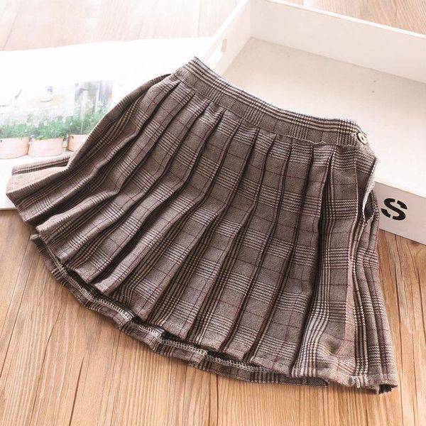 

owligbaby 2021 spring plaid pleated skirt waist childrenswear wholesale skirts