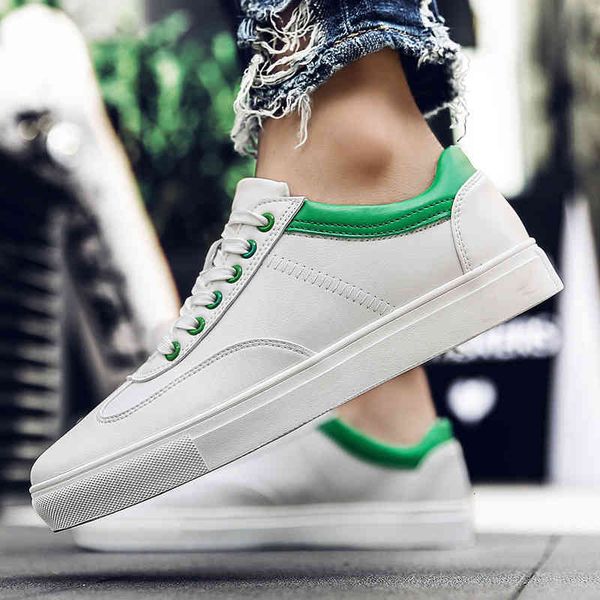 

dress shoes 2021 fashion male lace up flats white sneakers men casual breathable all-match sports comfortable flat 0v7z, Black