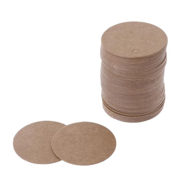

greeting cards 100pcs blank kraft paper hang tags wedding party favor label price gift card 4cm