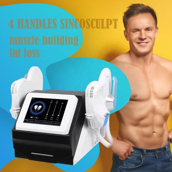 Ems 4 maniglie Scolpire il grasso corporeo Costruzione muscolare Rimozione del grasso stimolatore muscolare fitness dimagrante allenatore dell'anca in vendita HIEMT Bodysculpt Training Muscles Machine