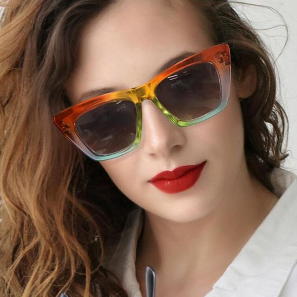 

outdoor eyewear fashion square female sunglasses color designer luxury man woman cat eye classic vintage uv400 shadow