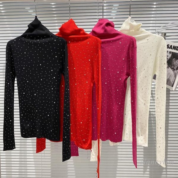 

women's sweaters turtleneck sweater women winter starry sky shiny elegant long sleeve knitted undershirt lady slim 2021, White;black