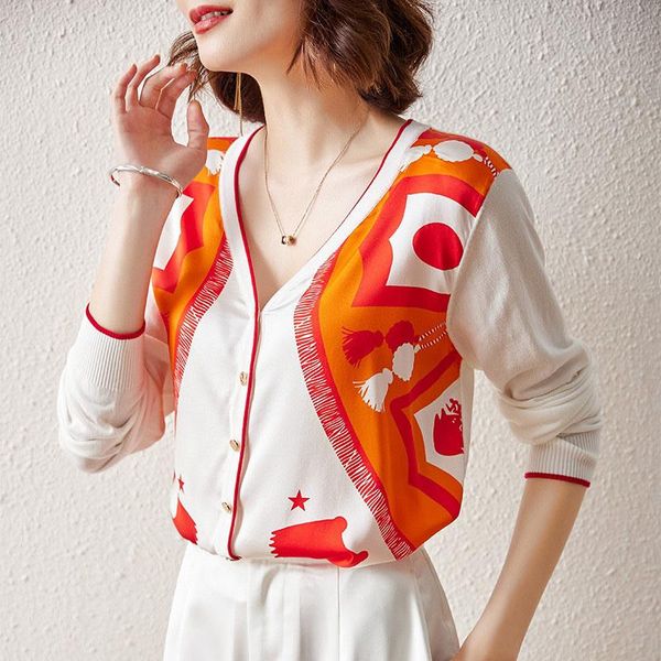 

women's knits & tees w2022 fashion women's sweaters 2021 runway luxury european design party style clothing, White