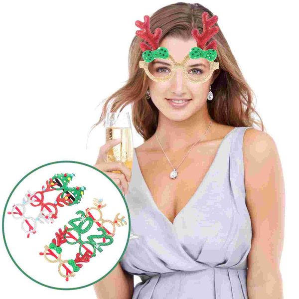 

party decoration 1 set of christmas hair hoops xmas decorative fake eyeglasses decorations