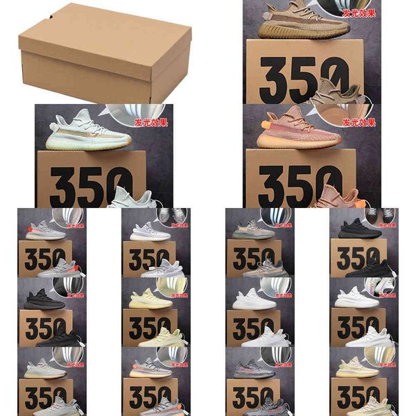 

cream 2021 new fashion boost shoes 350 v2 sneakers women men 35-45 running3acc