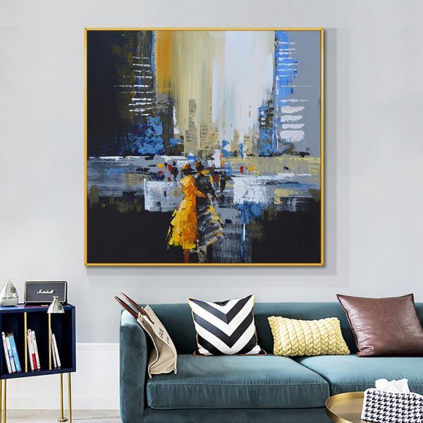 

paintings 100% handmade oil painting on canvas customized abstract people scenery wall art picture modern home decorpicture posters gift