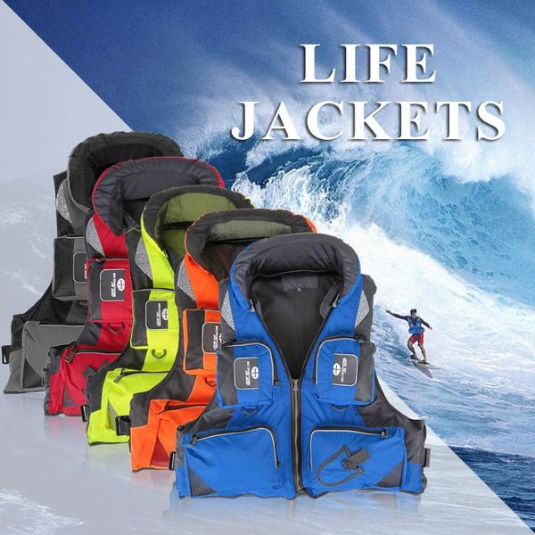 

professional life jacket vest fishing inflatable boating safety survival swimming drifting & buoy