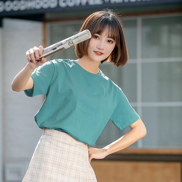 

women's t-shirt 2021 women short sleeve shirt purple garment, White