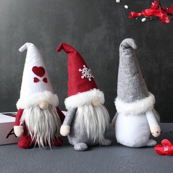 

christmas decorations hooded faceless doll holiday dwarf santa claus plush dolls xmas decoration ornaments children gift ccf9906