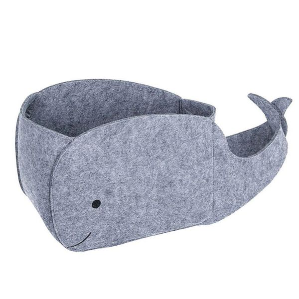 

pc home children toys container felt whale shape sundries storage basket baskets