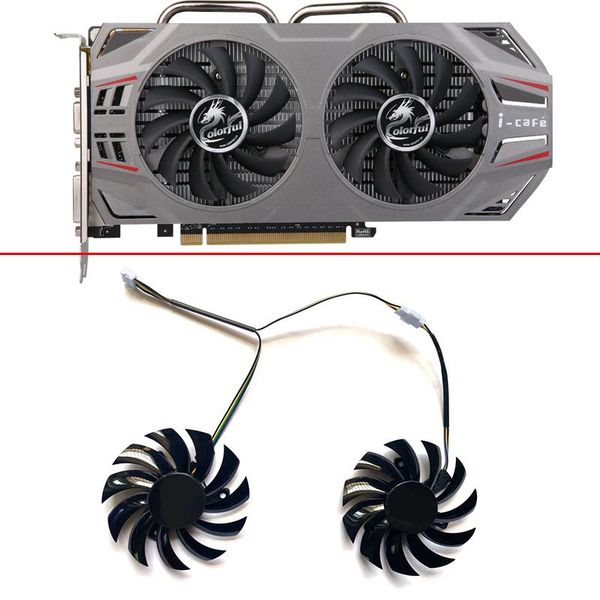 

fans & coolings cooling fan for colorful gtx750ti-twin-2gd5 gtx660-2gd5 video card 75mm pld08010s12hh dc 12v graphics replacement