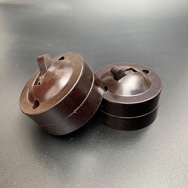 

smart home control 2 pcs decoration round surface mounted single wall flat switch retro up and down toggle 6a brown
