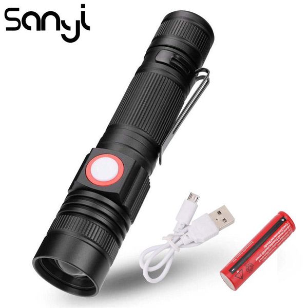 

modes zoomable torch power by 1x18650 battery super bright portable lantern camping hunting lamp flashlights torches