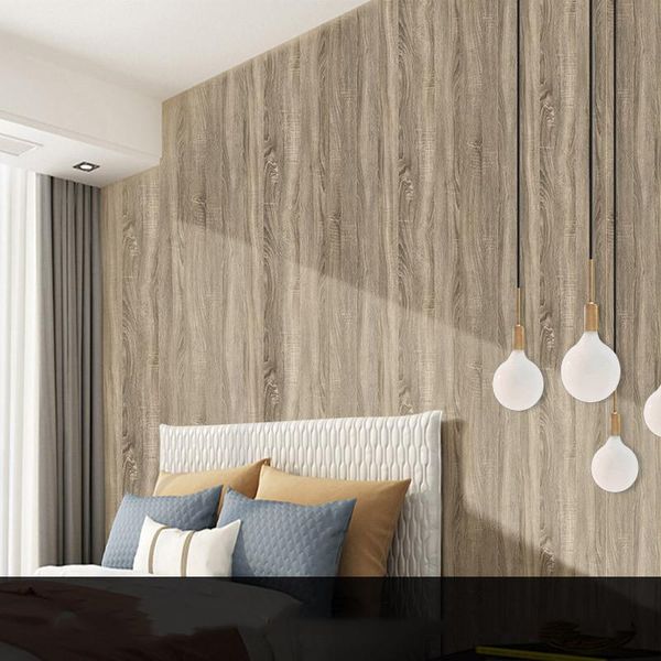 

wallpapers waterproof vintage 3d wood effect wallpaper roll modern rustic realistic faux texture pvc wall paper home decor