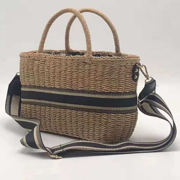 

evening bags 2021 women woven straw basket brand designer ladies fashion shoulder messenger outdoor travelling women's handbags