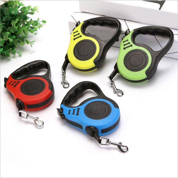 

dog collars & leashes 3m/5m automatic retractable pet leash flexible puppy cat traction rope belt for small medium dogs products