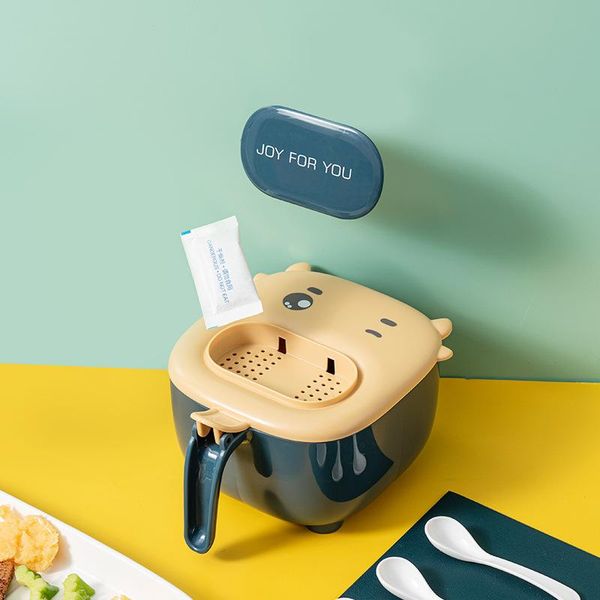 

storage bottles & jars plastic condiment jar kitchen seasoning tank household pot bamboo tray spice soy sauce box salt sugar can