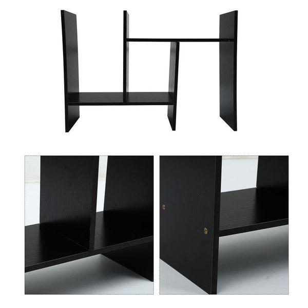 

hooks & rails 1pc wood bookshelf retractable variable deskstorage rack