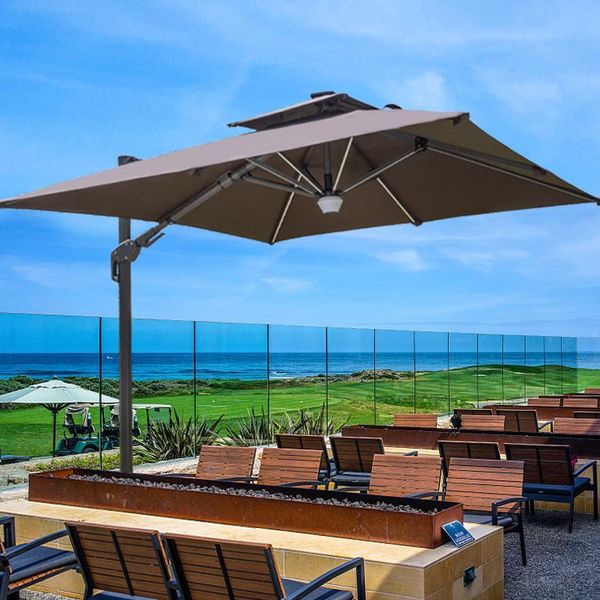 

mini speakers 2021 outdoor furniture deluxe bluetooth round beach umbrella solar led light parasol