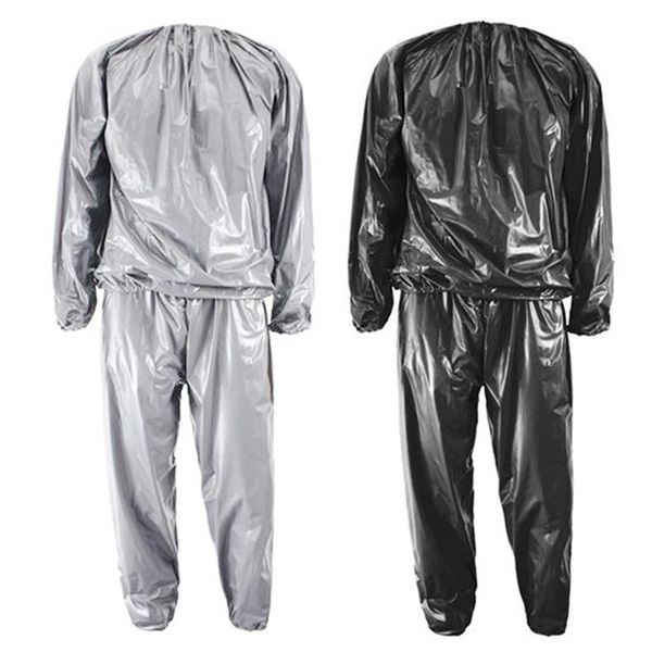 

pcs heavy duty fitness weight loss sweat sauna suit exercise gym anti-rip xl, silver color & black accessories