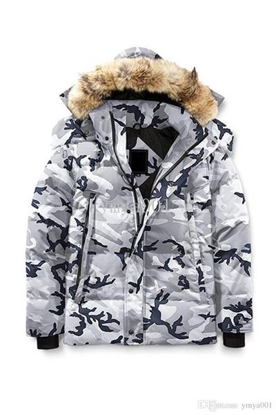 

winter fourrure down parka homme jassen chaquetas outerwear big fur hooded fourrure manteau down jacket coat hiver doudoune white, Black