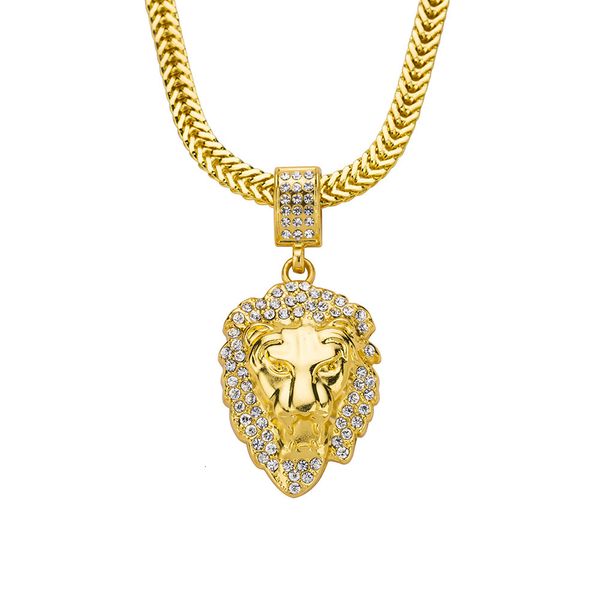 

new hip hop pendant with diamond lion head, Silver