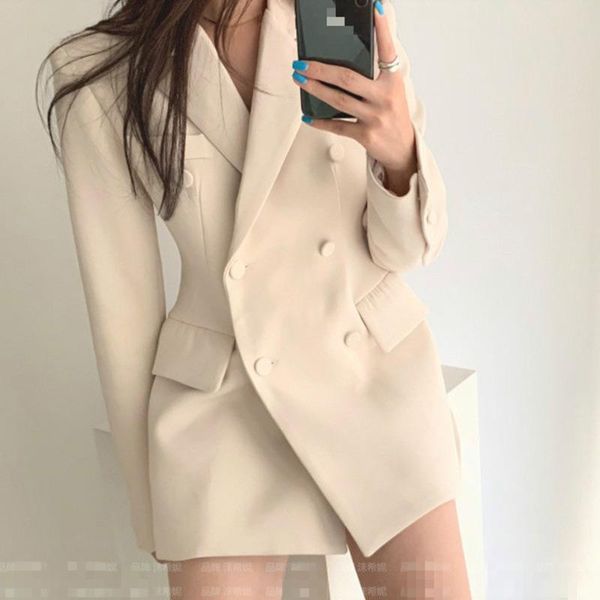 

women's suits & blazers [ewq] 2021 spring sweet women jacket long sleeve loose casaul ladies office coat minimalist outwear qv6, White;black