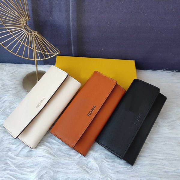 

2023 luxury famous designer long credit card bag men and women fashion elegant large capacity business solid color wallet, Red;black