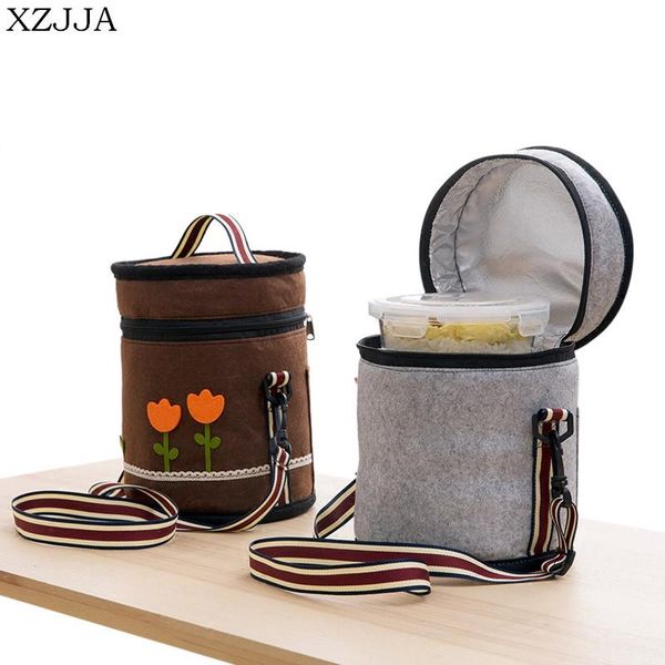 

Creative Portable Lunch Bags Outdoor School Office Box Tote Aluminum Film Thermal Bag Handbag Storage