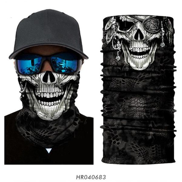 

cycling caps & masks skull balaclava neck gaiter tube buff bandana braga cuello sport headband half mask motorcycle face shield army headwea, Black