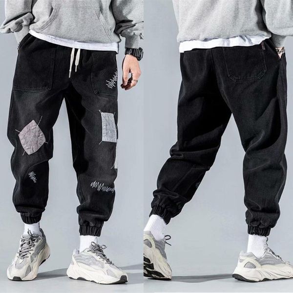 

men's jeans 2021 arrival men harem pants fashion trendy spring summer baggy plus size trousers vaqueros de los hombres, Blue
