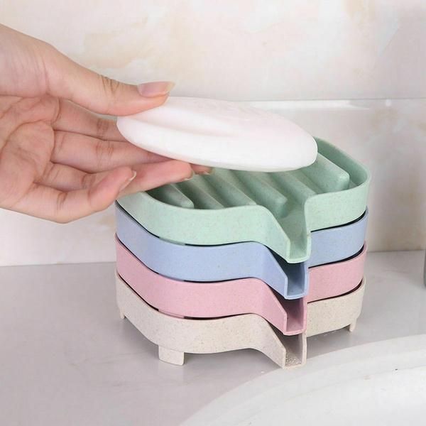 

soap dishes flexible bathroom dish storage holder rack soapbox plate tray drain