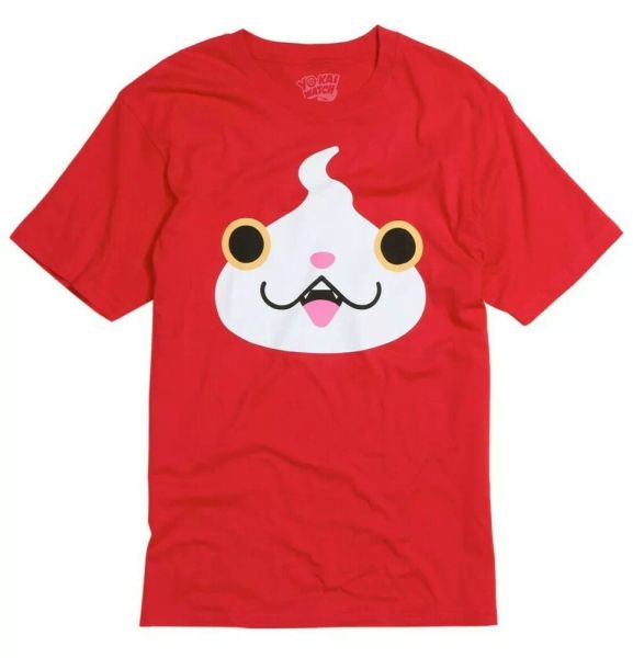

anime yo-kai yokai watch jibanyan face t-shirt red nwt 100% authentic, White;black