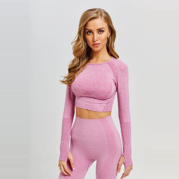 

women's tracksuit seamless yoga set women workout sportswear gym clothing fitness long sleeve high waist leggings sports suits outfit